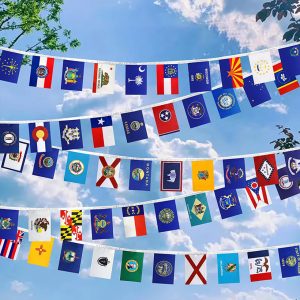Printed US State Bunting Flags