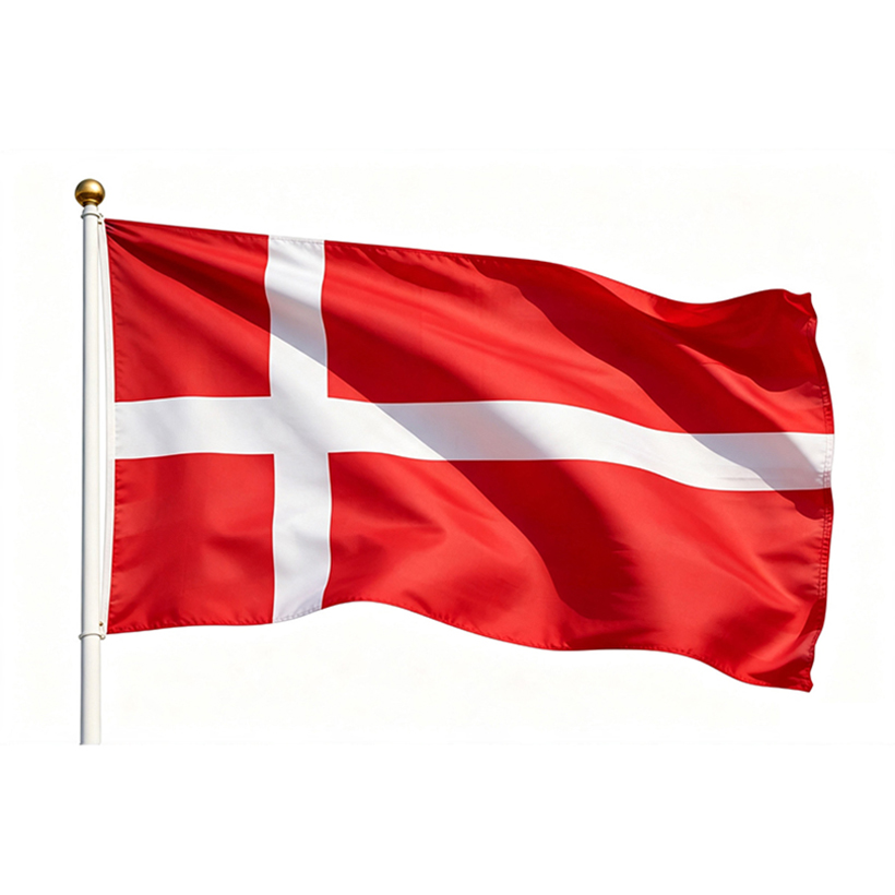 printed Denmark flag 3×5ft