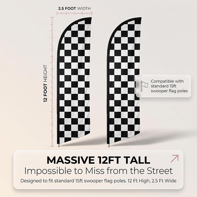 Double Sided Printing Custom Blade Banner - Image 3