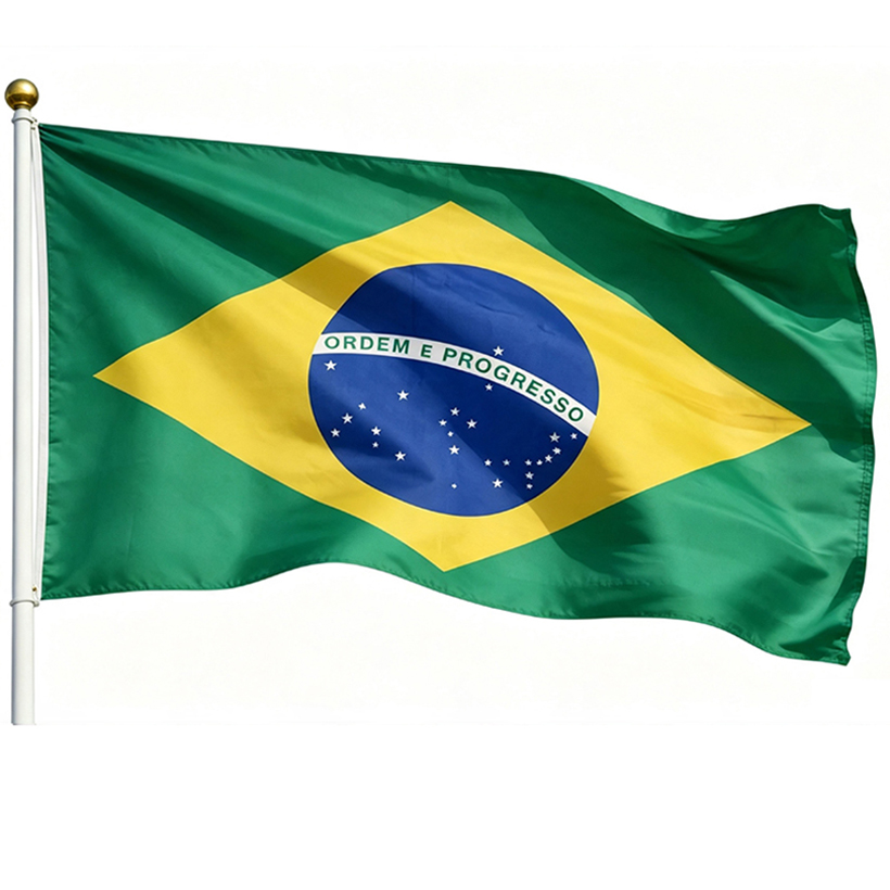 printed Brazil flag 3×5ft