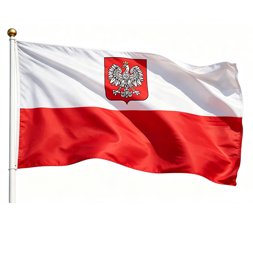 printed Polish Eagle Flag 3×5ft