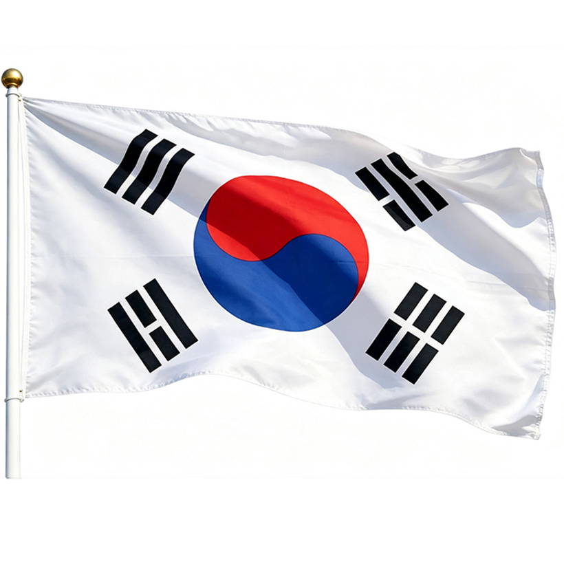 printed South Korea flag 3×5ft